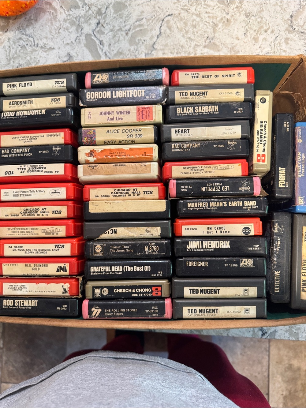 Dunhill Red and Black Vintage 8-Track Tape Collection 45 total